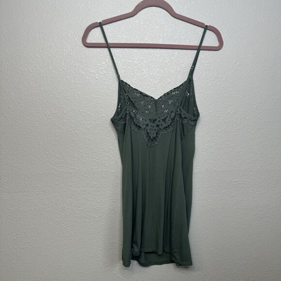 Vintage Y2K Victoria's Secret Size Small Green Lace Chemise Slip - Picture 4 of 4